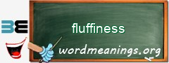 WordMeaning blackboard for fluffiness